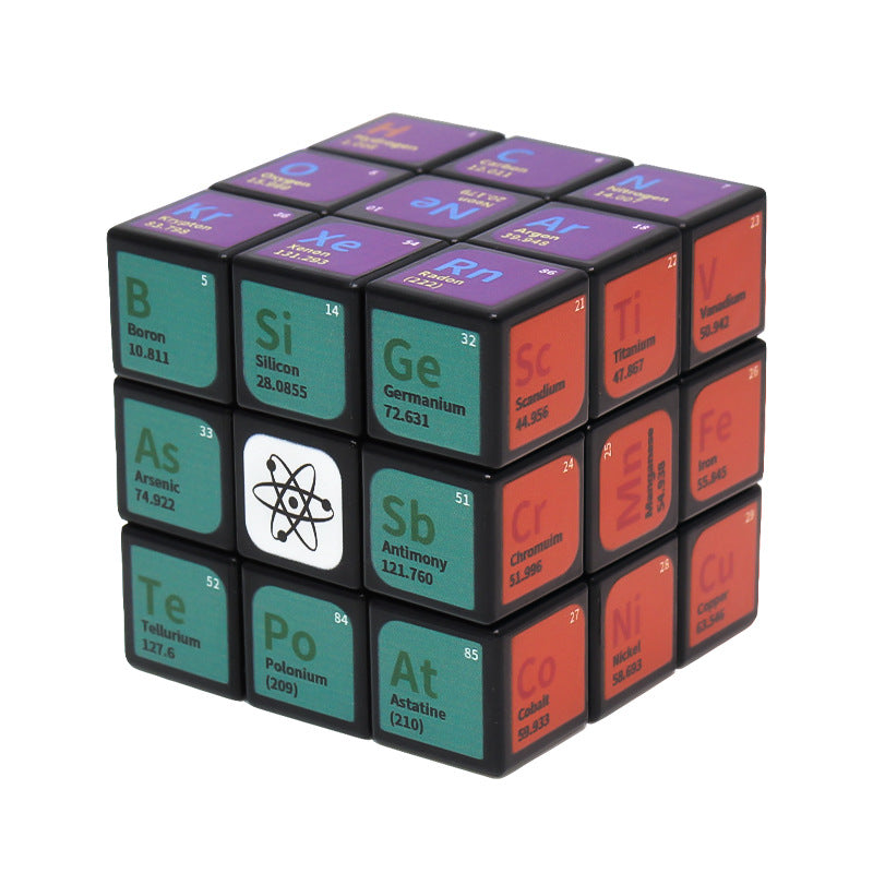 Periodic Table Chemistry Puzzle Cube for Kids 5.6cm chemical third-order rubiks cube