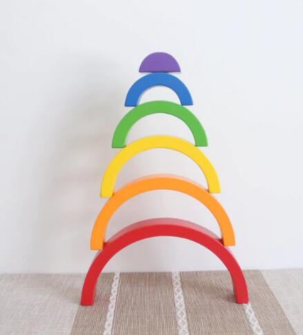 The 33-Inch Mega Rainbow: 12-Pc New Zealand Pine Arch Set for Endless Architectural Discovery
