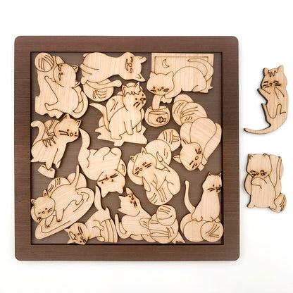 Wooden Animal Puzzle for Focus and Matching