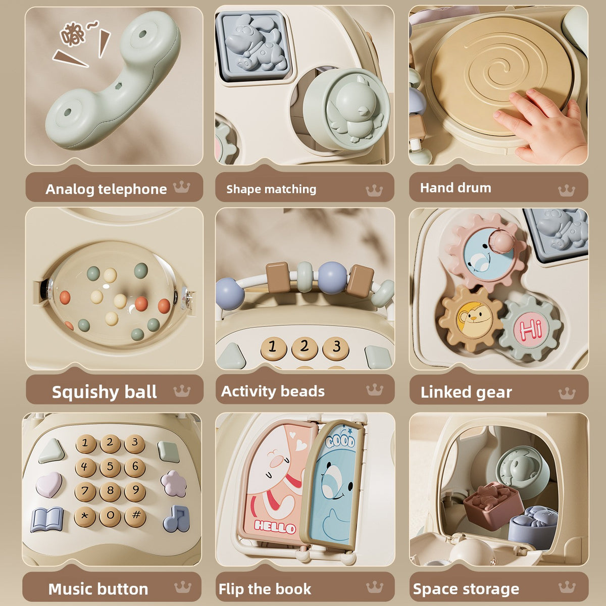 Baby Hand Drum Toy for Early Music Play