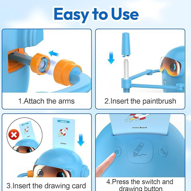 USB-Rechargeable Drawing Robot for Kids