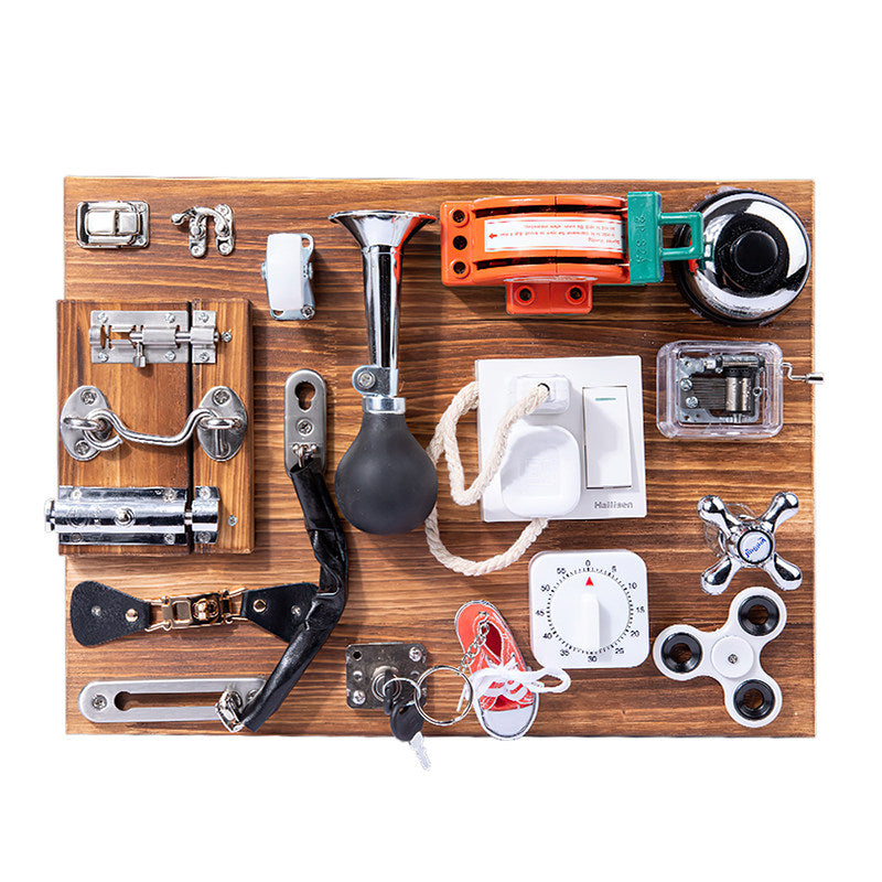 Wooden Busy Board for Focus and Coordination