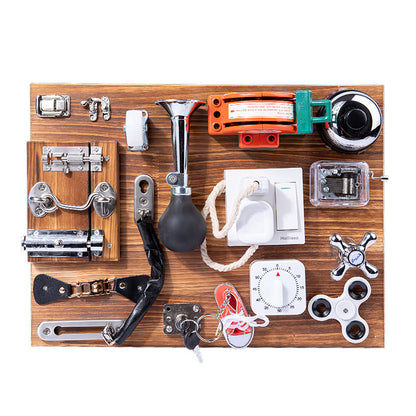 Wooden Busy Board for Focus and Coordination