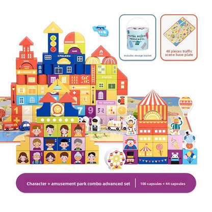 Creative Large Blocks Set 144pcs+48Base City+Fig+Park L2