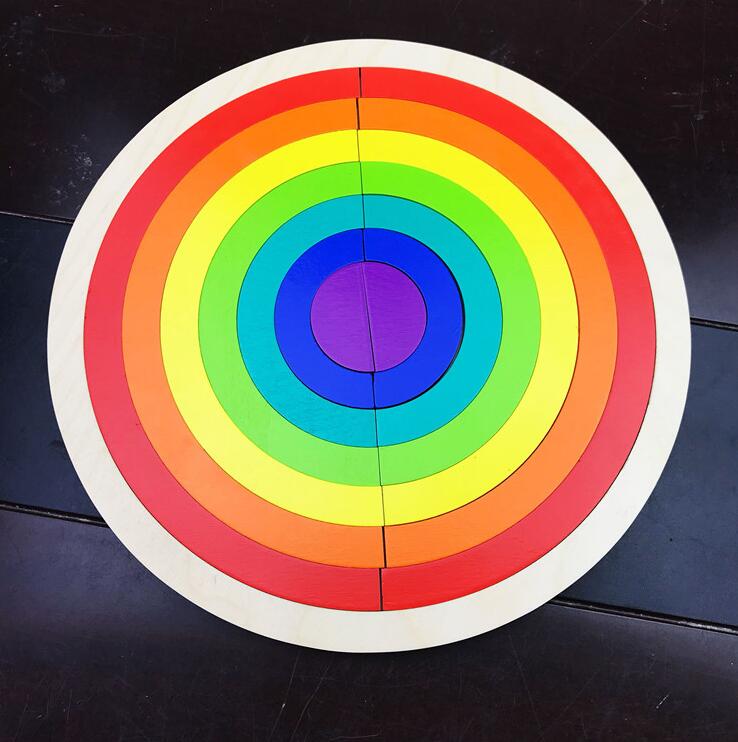 The 33-Inch Mega Rainbow: 12-Pc New Zealand Pine Arch Set for Endless Architectural Discovery