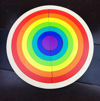 The 33-Inch Mega Rainbow: 12-Pc New Zealand Pine Arch Set for Endless Architectural Discovery