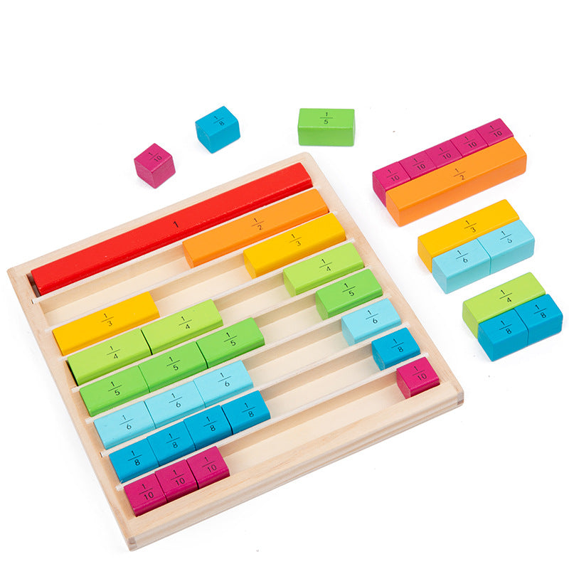Wooden Montessori Math Sticks – Decimal or Fraction