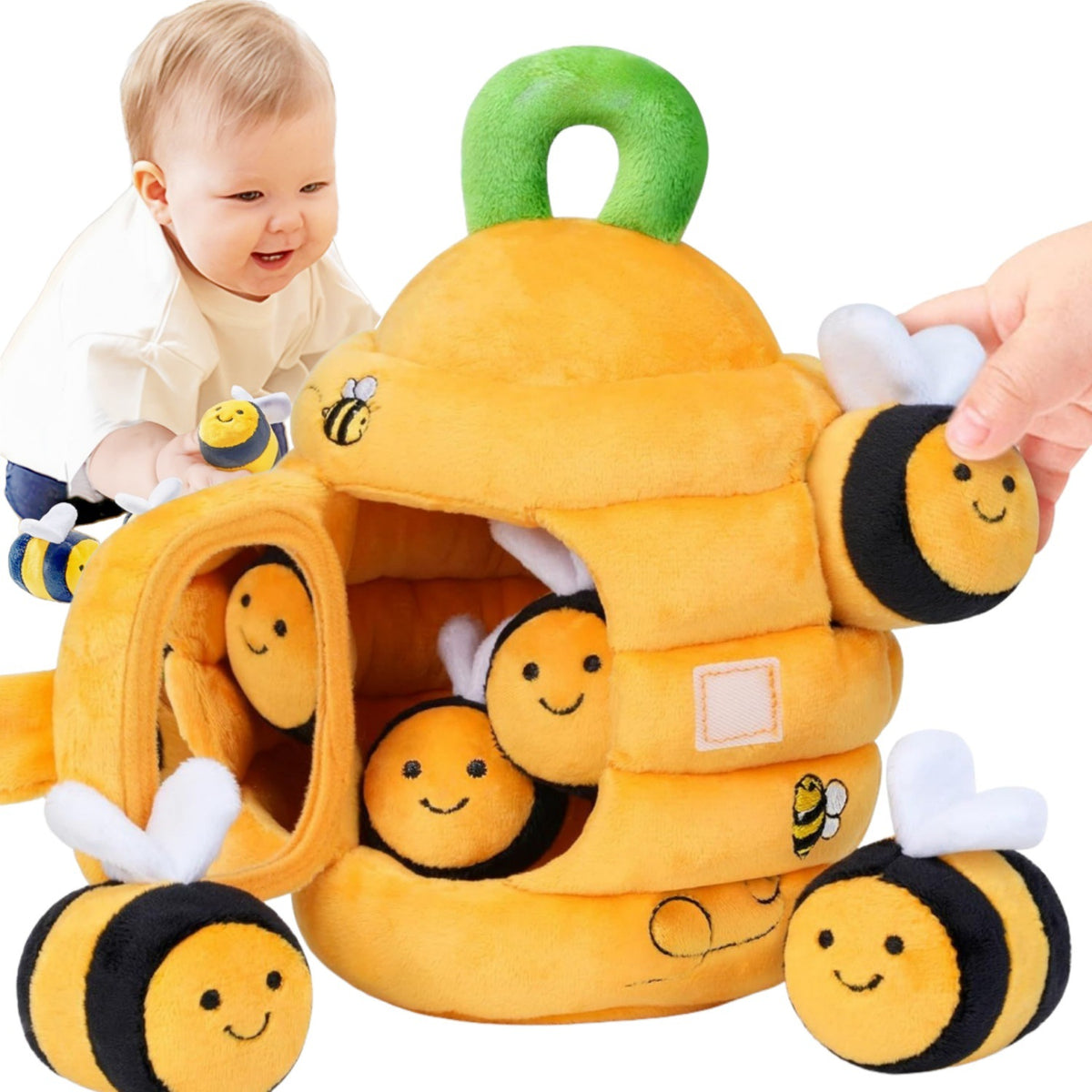 Plush Sensory Educational Toy for Toddlers Bee house