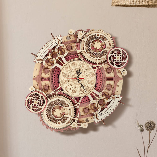 Align Your Life with the Stars: The Functioning 3D Wooden Zodiac Wall Clock & Perpetual Calendar