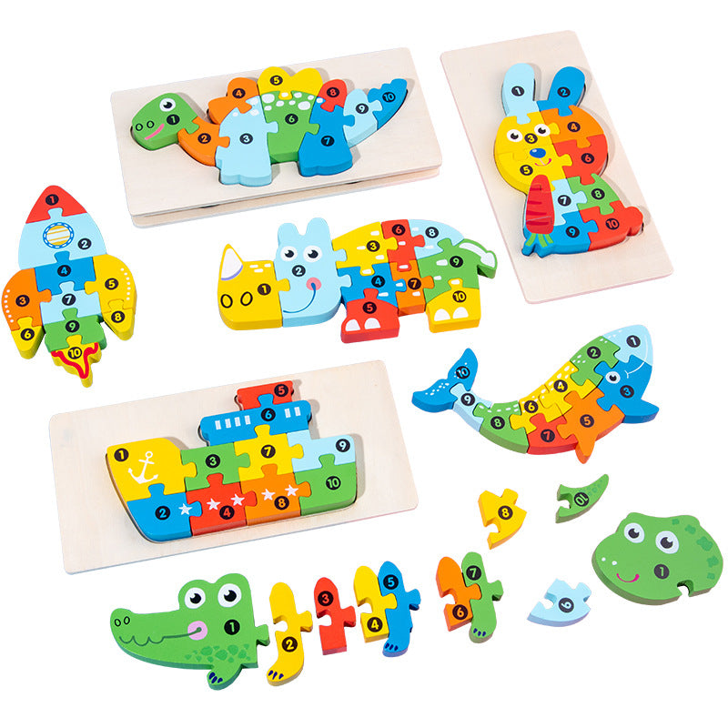 Wooden 3D Puzzle Models for Kids