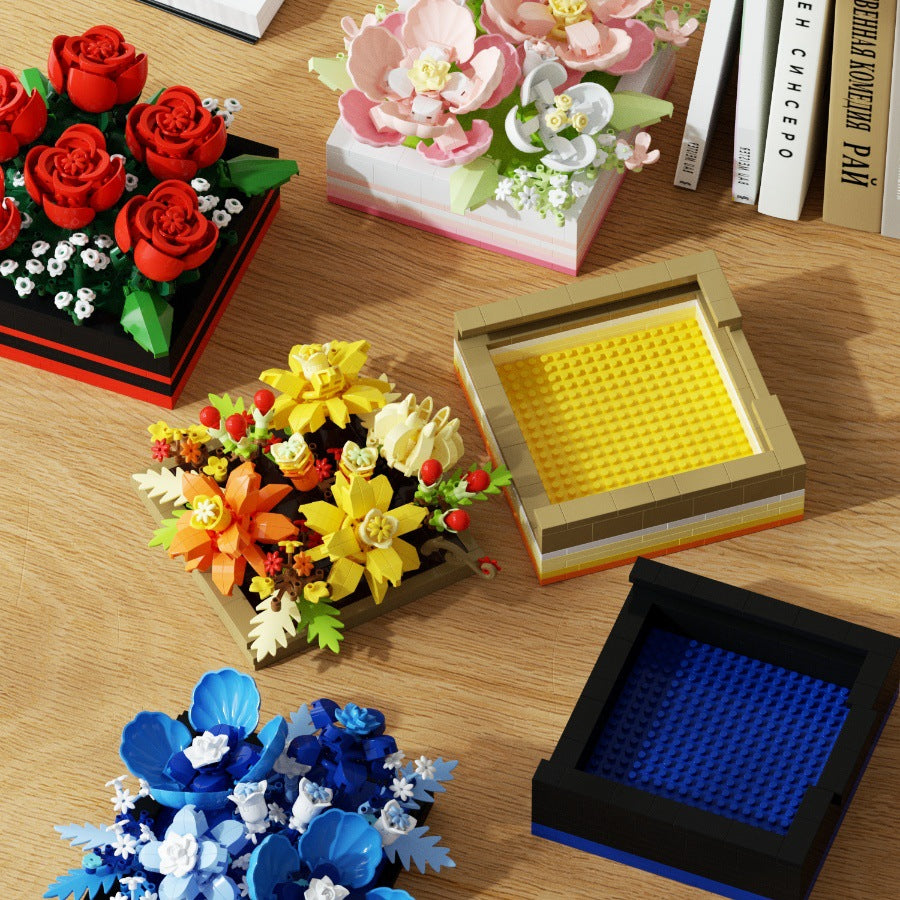 Mini Flower Bouquet Building Blocks Set