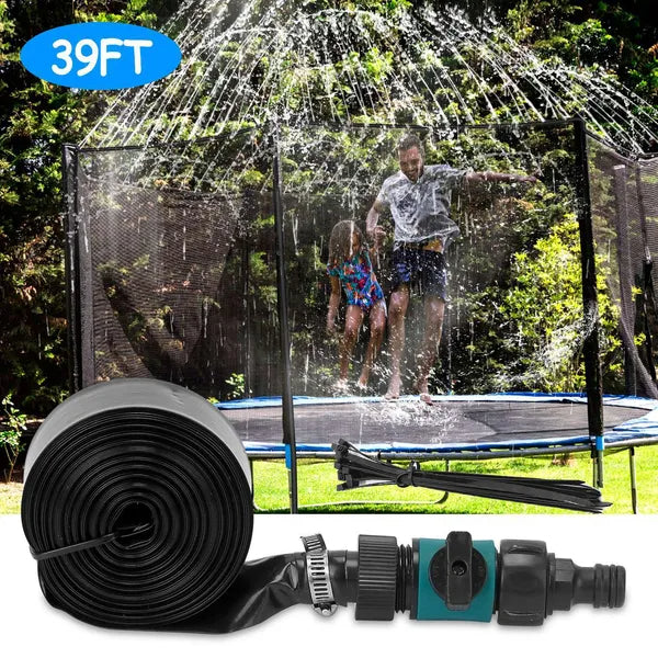 Turn Your Backyard Trampoline Into a Cool Summer Water Park