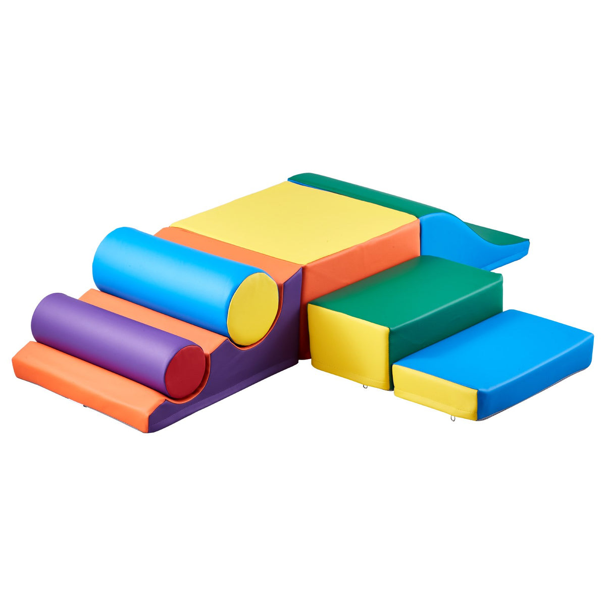 7-Piece Foam Climbing Blocks for Toddlers Blue