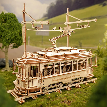 🚋 Build It. Wind It. Watch It Move — A Vintage Tram That Comes Alive!