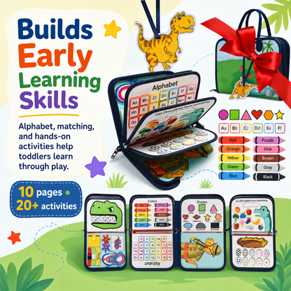 Dinosaur Busy Book for Toddlers 2–4 — Fine Motor Skills | 12 Activities
