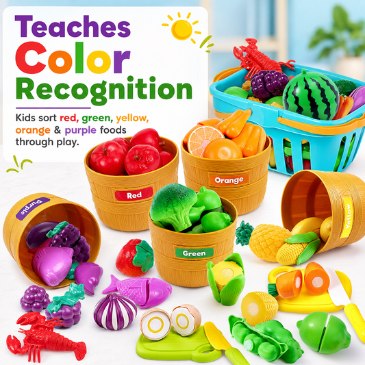 Montessori Food Sorter for Toddlers 1–3 — Fine Motor Skills | Screen-Free