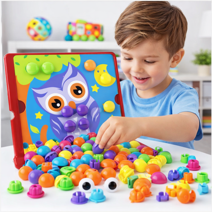 Artistic Mastery: Button Art Color Matching Puzzle for Toddlers! 🎨✨