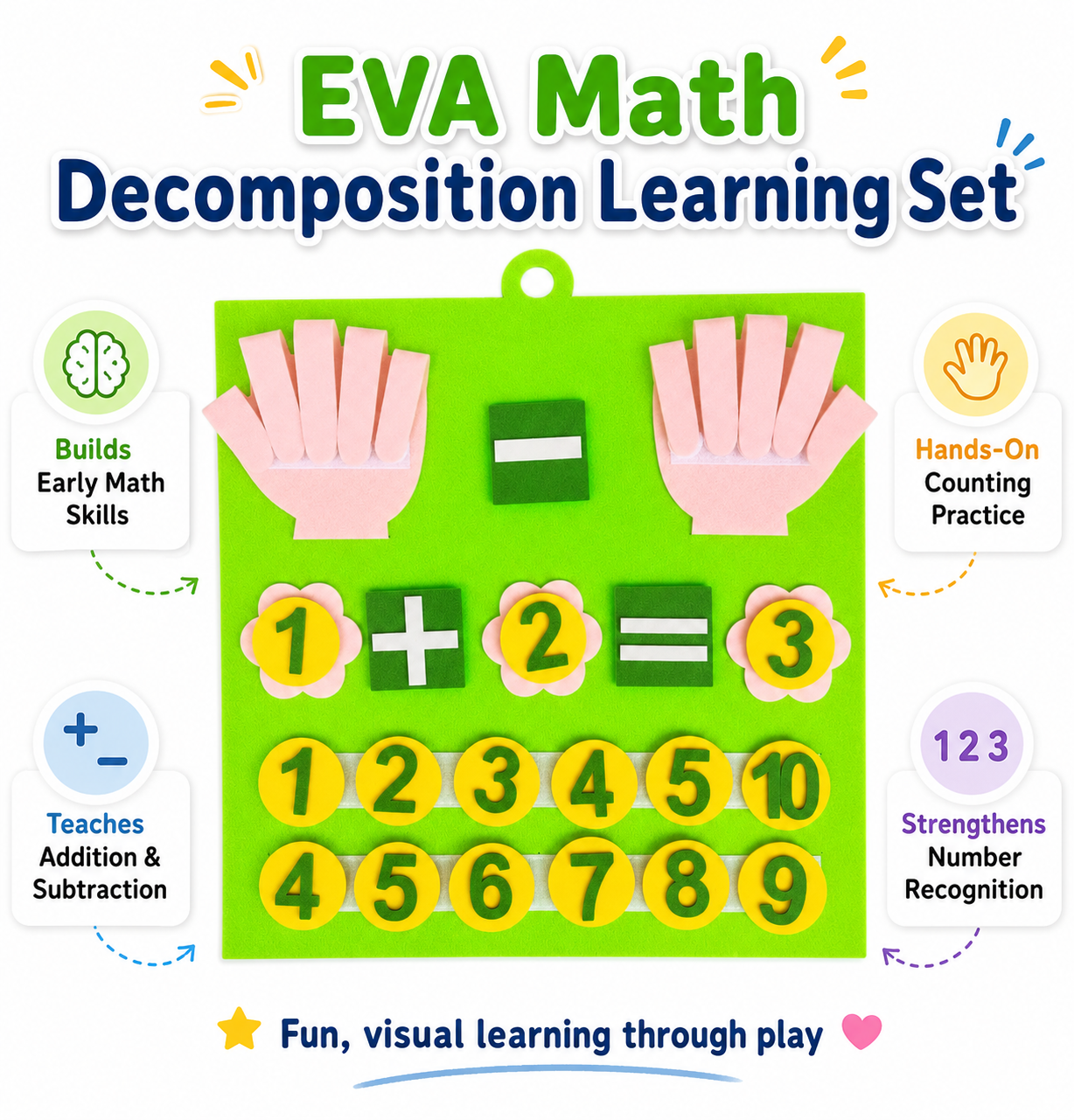 Screen-Free EVA Counting & Math Toys – Hands-On Early Math & Number Skill Builder