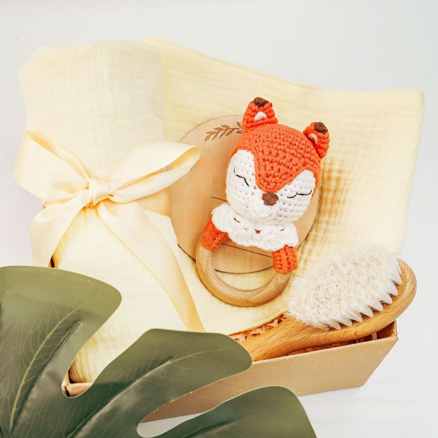 Pure Cotton Crochet Baby Rattle Gift Set