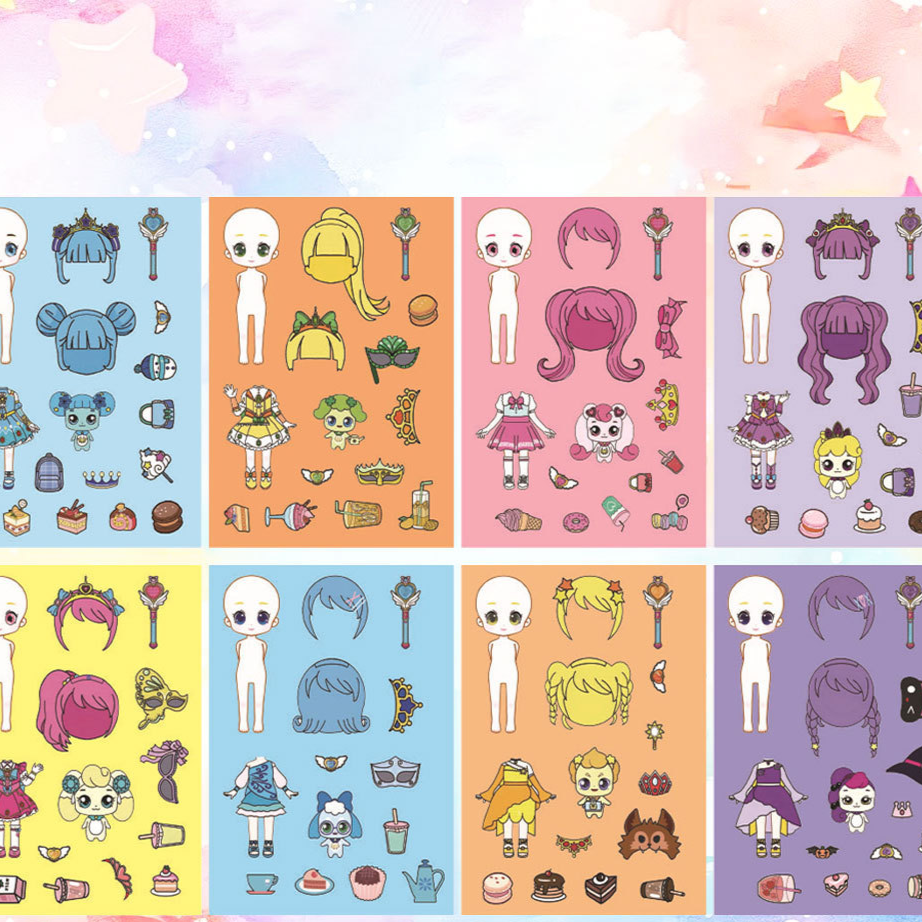 Dress-Up Sticker Sets for Kids – 8 or 32 Pieces