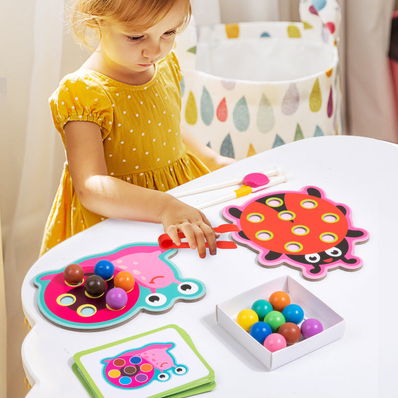 Montessori Bead Clip Toy for Kids