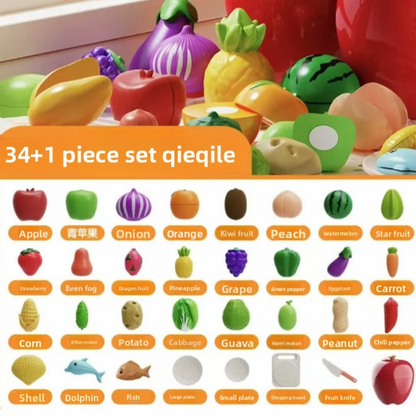Fruit and Vegetable Cutting Play Set