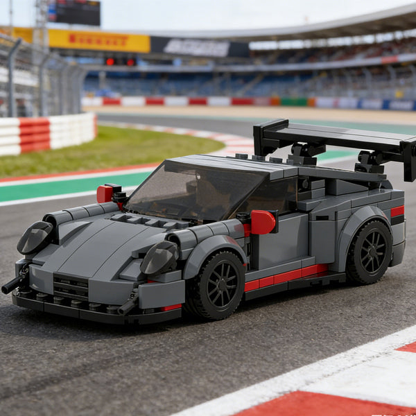 Advanced STEM Build: 374-Pc Gray Sports Car Kit – Level Up Their Problem-Solving & Fine Motor Skills