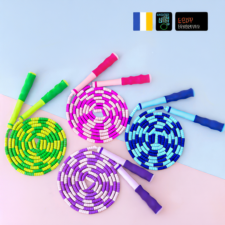 Adjustable Beaded Jump Rope for Kids