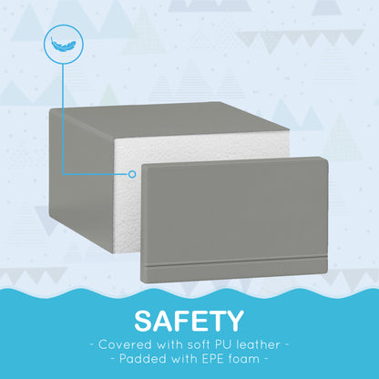 2 Piece Foam Climbing Toys for Toddlers 1-3 Years to Slide, Climb and Crawl, Light Gray