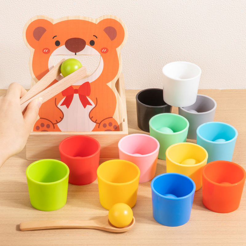 Wooden Color Matching Feeding Toy Set