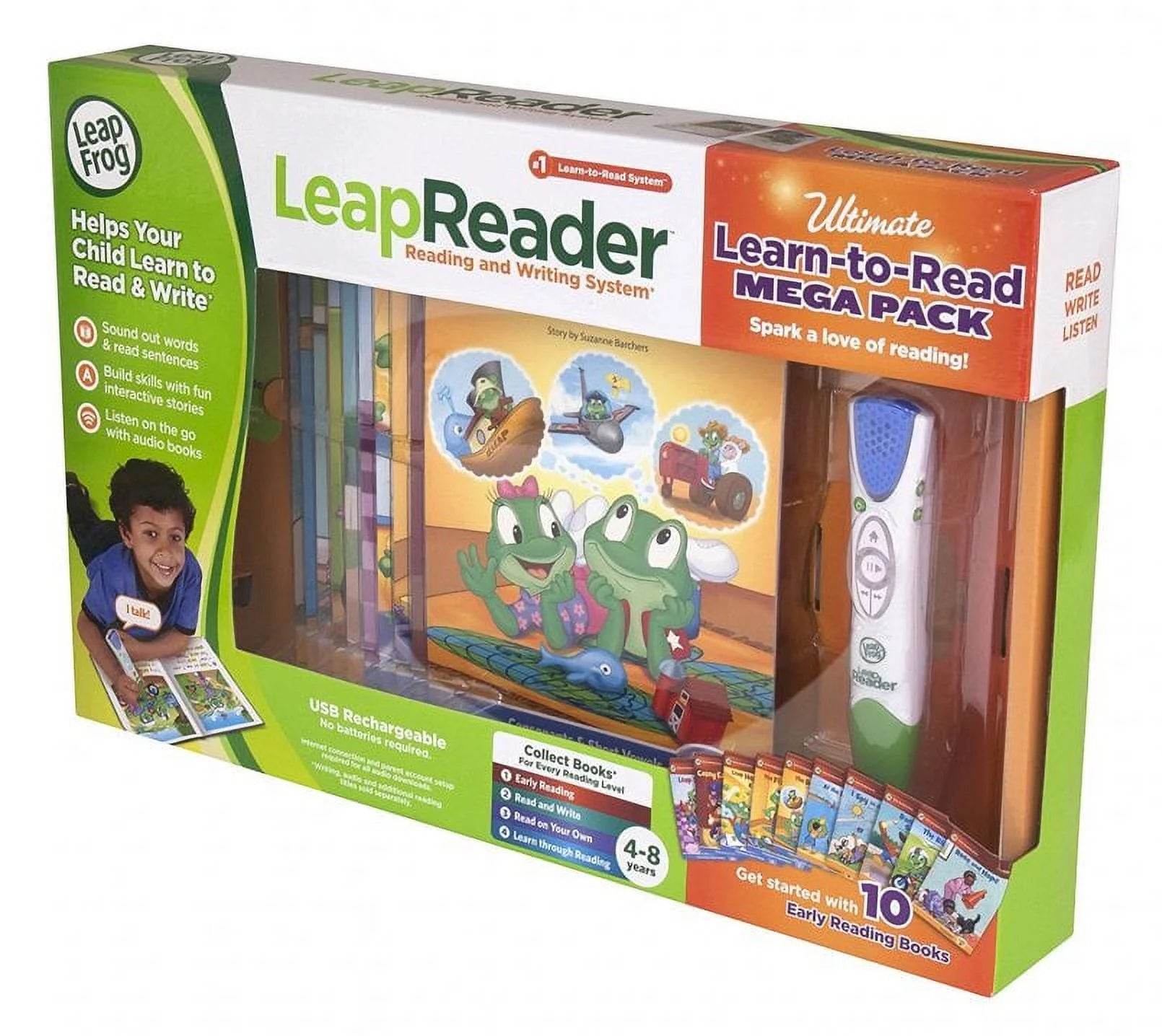80-61612E Leapreader System Learn to Read 10 Book Bundle