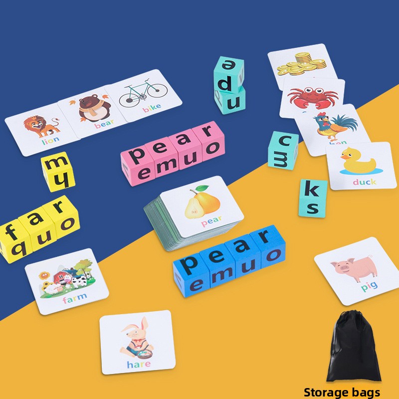 Montessori Spelling Card Game for Kids 16pcs Small Letter Battle 40Cards