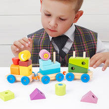Wooden Planet Shape-Sorting Train Toy