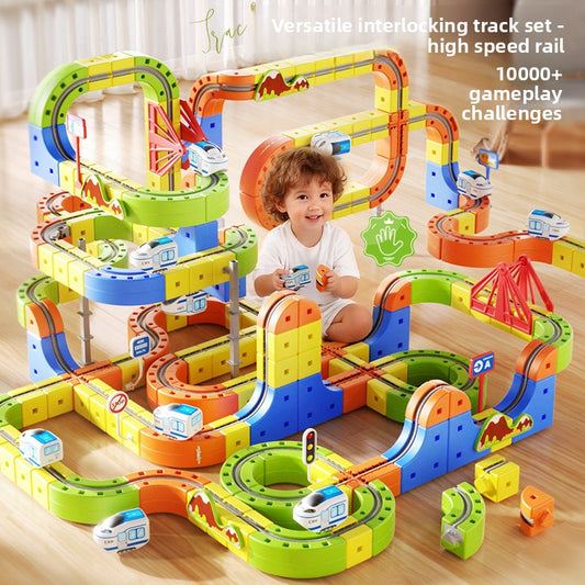 Magnetic Rail Building Blocks Electric Train Set