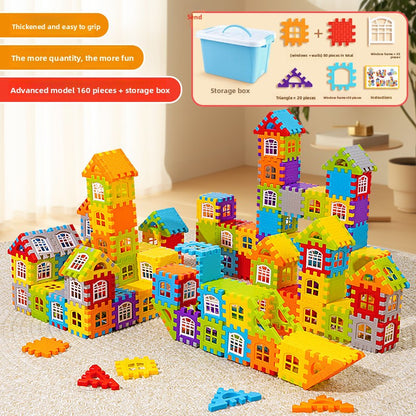 Large Piece Building Blocks Set 160pcs StorageBox