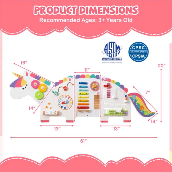 11-in-1 Dinosaur Activity Wall Busy Board