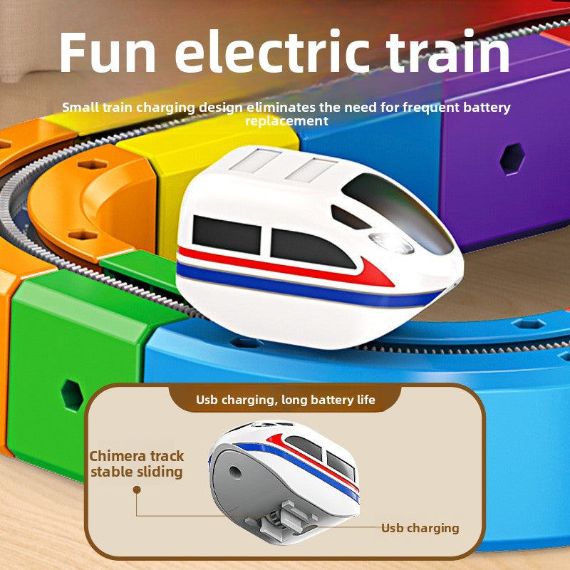 Magnetic Electric Train Building Blocks Set High-Speed Rail