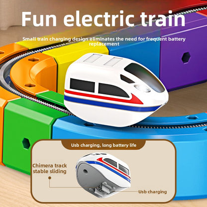 Magnetic Electric Train Building Blocks Set High-Speed Rail