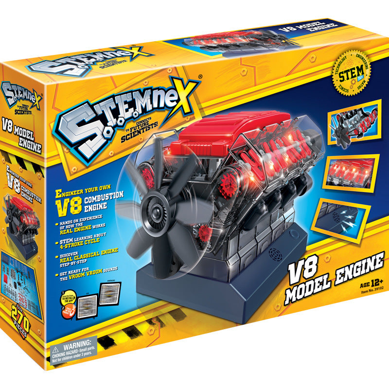 V8 Engine Model Kit – DIY STEM Mechanical Building Toy