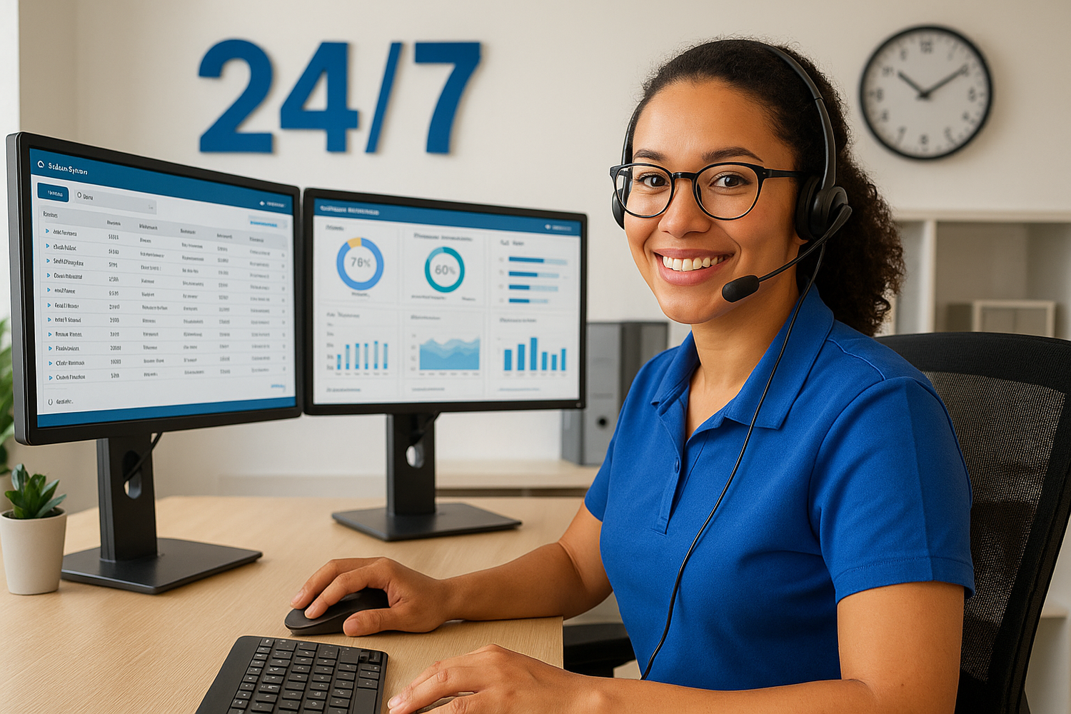 24 x 7 Customer Support person