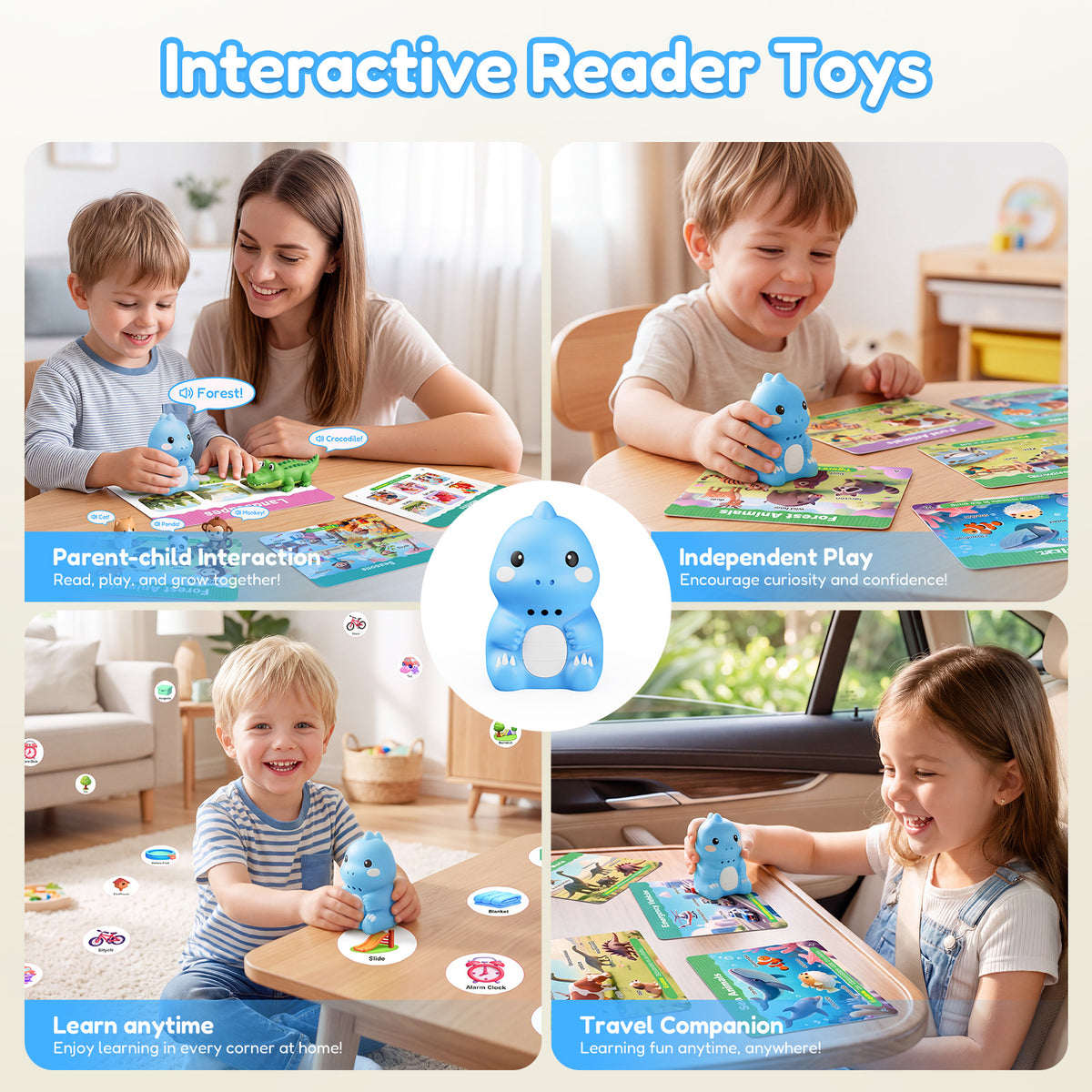Bilingual English Reading Pen with Dinosaur Cards