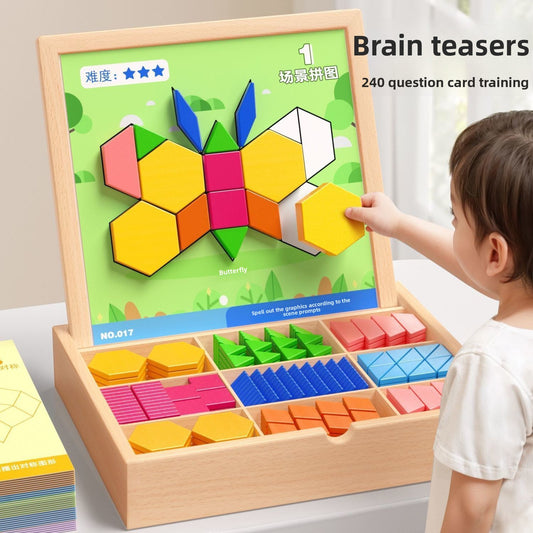Magnetic Tangram Puzzle for Geometry Skills