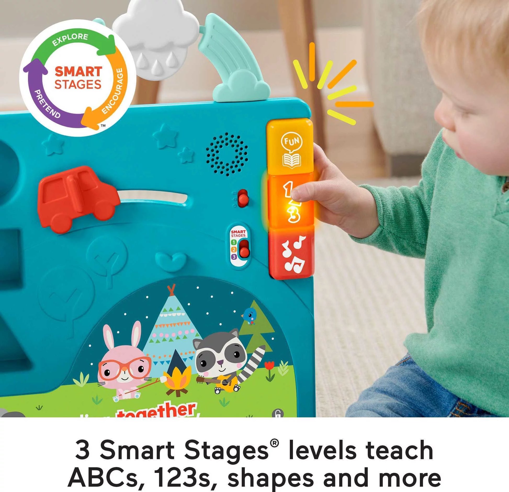 Sit-To-Stand Giant Activity Book Infant to Toddler Learning Toy Play Center