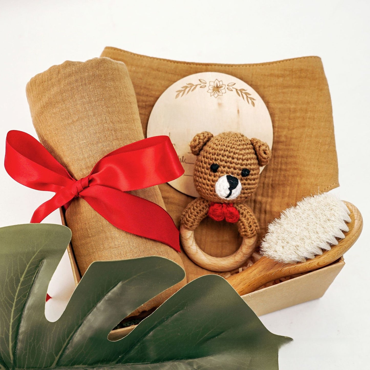 Pure Cotton Crochet Baby Rattle Gift Set