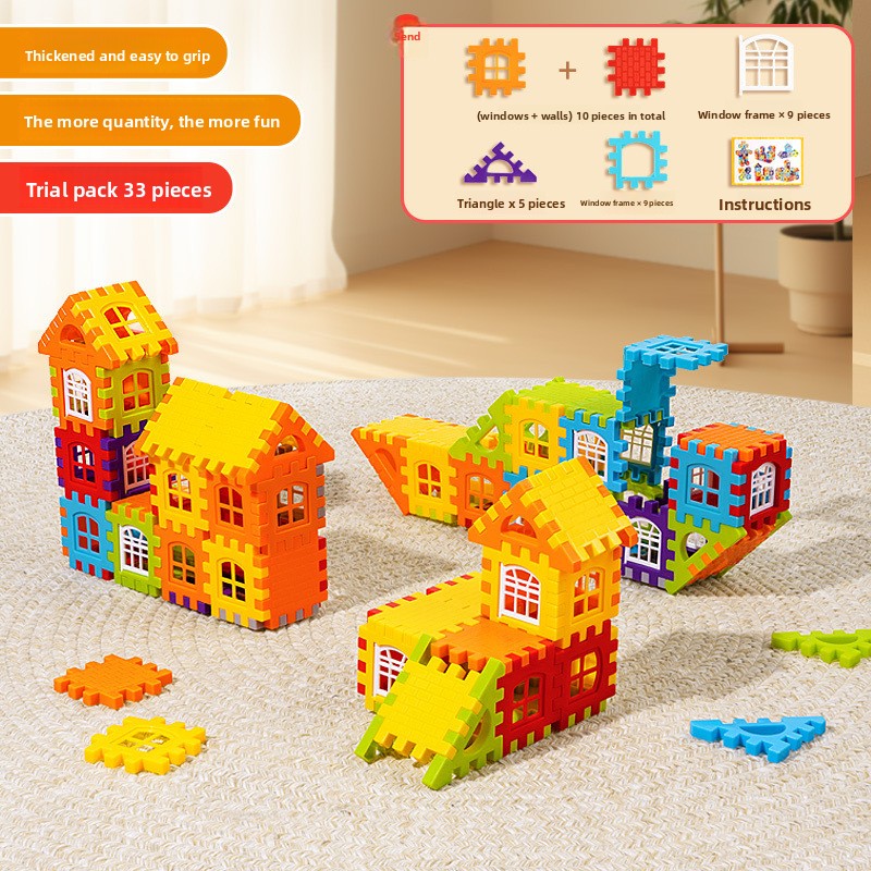 Large Building Blocks for STEM Play 33pcs Bagged