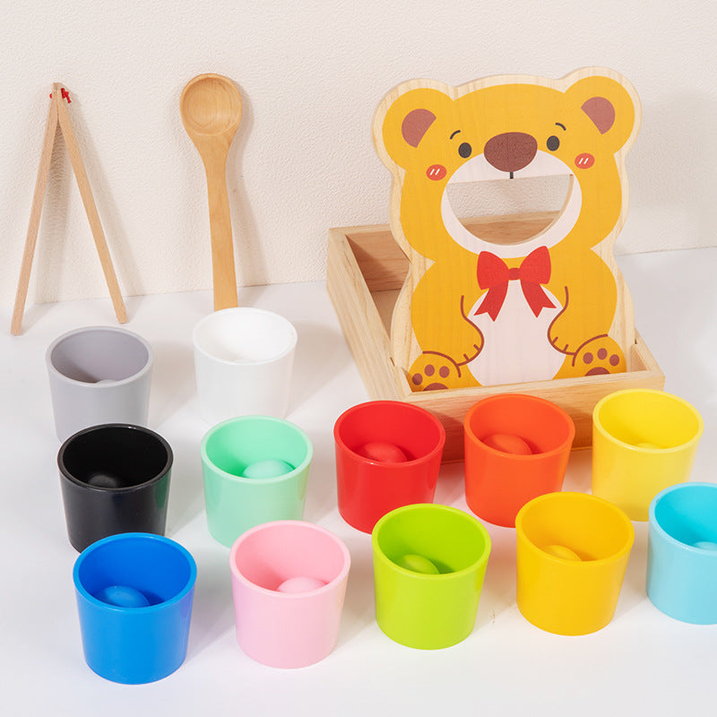 Wooden Color Matching Feeding Toy Set
