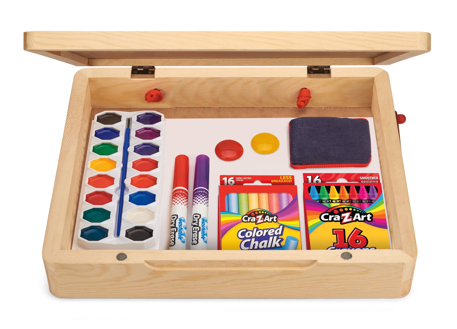 5-In-1 Portable Wood Tabletop Art Easel with Chalkboard and Dry Erase Board