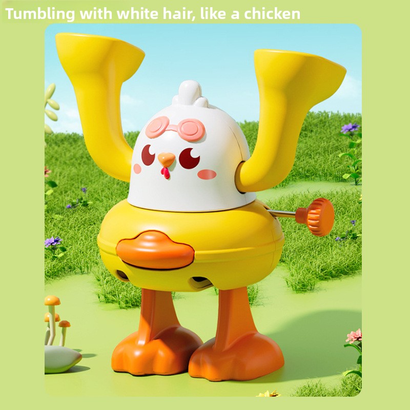 Wind-Up Duck & Chicken Flipping Toys – Color Options
