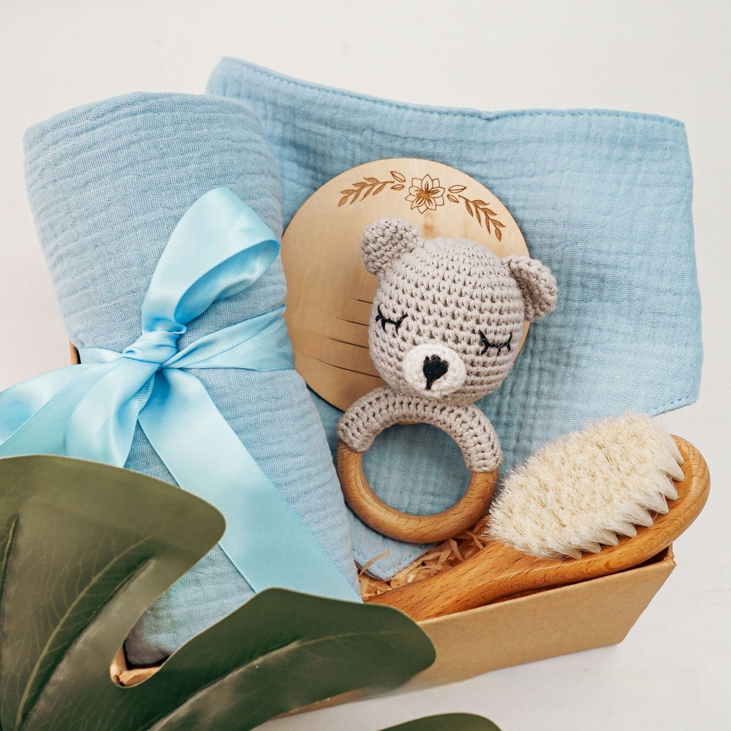 Pure Cotton Crochet Baby Rattle Gift Set