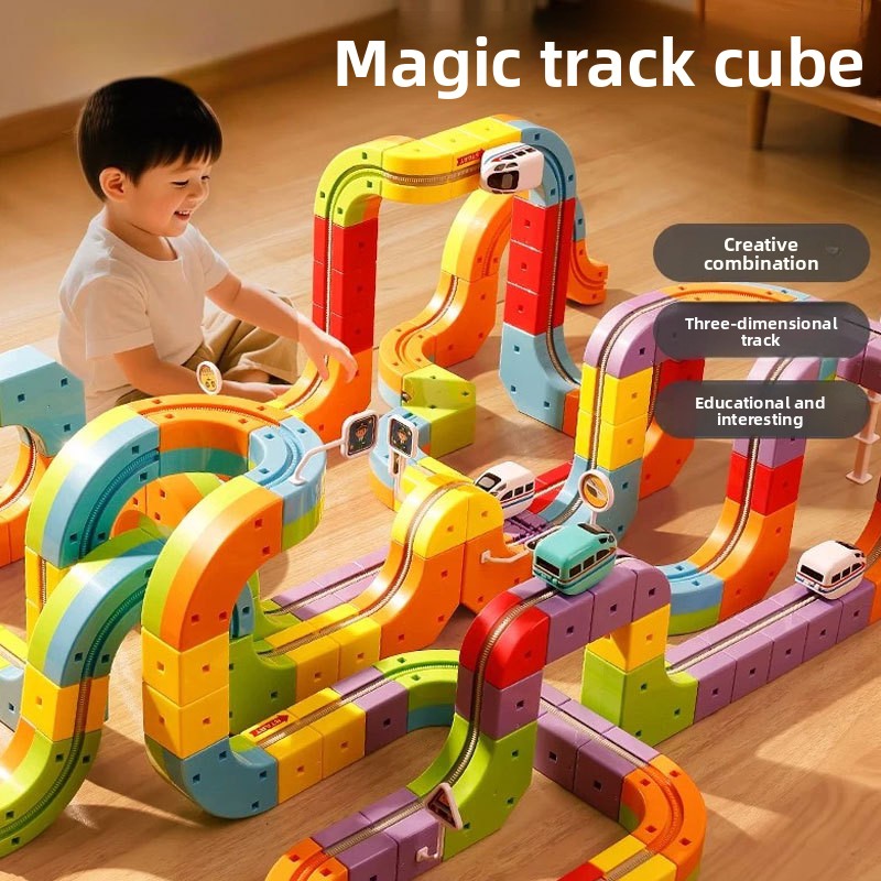 Electric Train Building Blocks for Kids